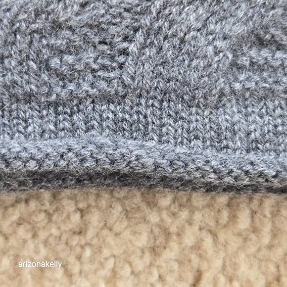 Nordstrom Cashmere Cable Knit Scarf Grey - Picture 8 of 9
